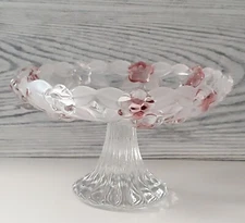 Crystal Compote Venezia Crystal Footed Serving Plate Bowl By Studio Silversmiths