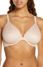  82 Chantelle 13F6 Norah Front Closure Molded Underwire Bra, Rose, Size 32DDD