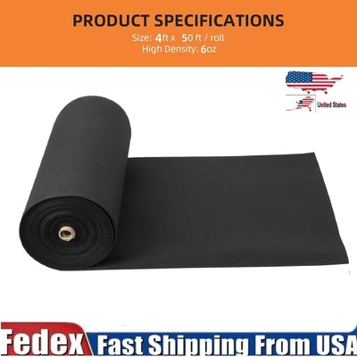 4x50ft Driveway Geotextile Fabric 6Oz Weed Barrier Landscape Fabric PP Non-woven