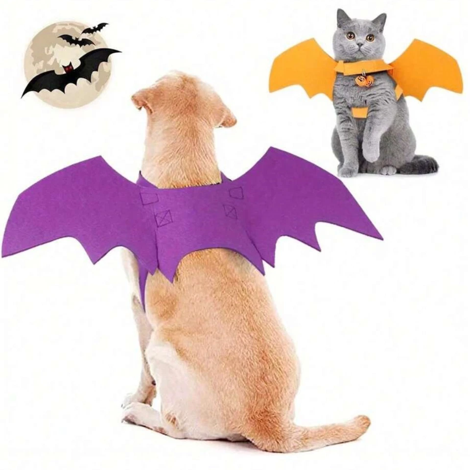 Pets Bat Wings Christmas Costume for Cat & Dog Bat Costume Wings Dress Up Pets - Image 4 of 4