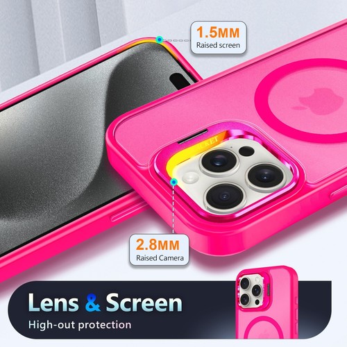 Funda Magsafe Soporte Lente Protector Para iPhone 16e 16 15 14 13 12 11 Plus Pro Max - Imagen 13 de 75