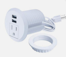 Maggie Desktop Power Grommet 2inch Hole Table Power USB-A WH 2in power grommet