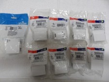 Lot of 9 Leviton 41089-2WP QuickPort Surface Mount Housing, 2-Port, White