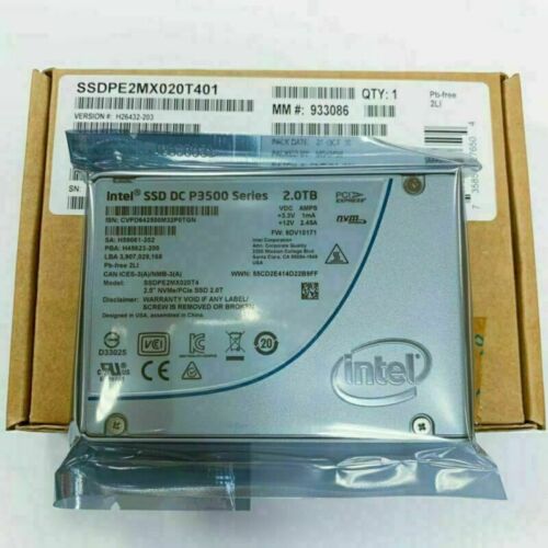 Intel DC P3500 Series 2TB SSD 2.5" MLC PCIE NVMe Solid State Drive SSDPE2MX020T4 - Picture 2 of 3