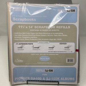 Pioneer Postbound Refill Pages (11 3/4" X14") 25 Per Package For SJ-100 SJ-50R