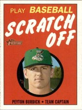 2020 Topps Heritage Minors 1971 Scratch Off #16 Peyton Burdick RC Rookie Clinton