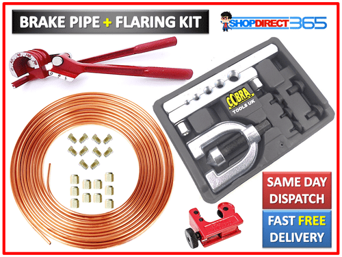 IMPERIAL BRAKE REPAIR FLARING TOOL KIT Cutter Bender 3/16 Copper Pipe Roll +Ends