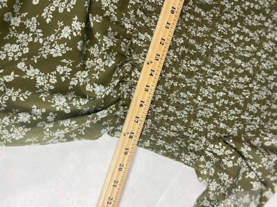 Forever 21 Women Midi Dress 2X Floral Green Short Sleeves Roundneck Smocked  Line | eBay