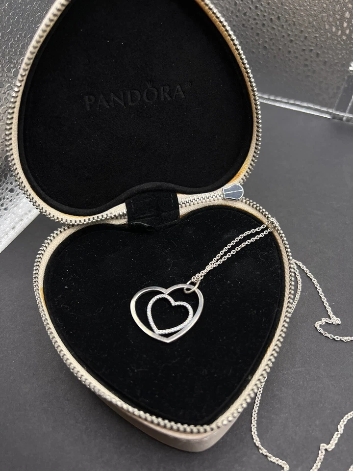 PANDORA навсегда в моем сердце ожерелье-390364CZ - кожаный дорожный чехол и запонки - Изображение 4 из 4