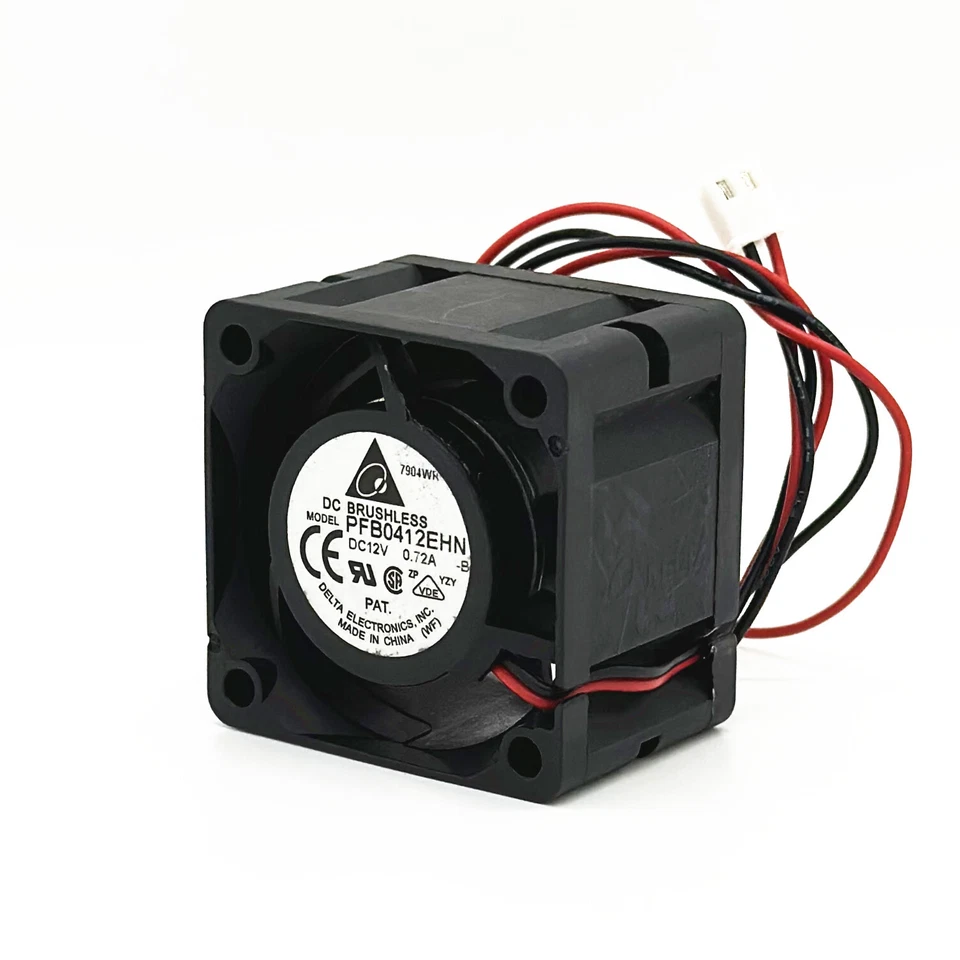 Delta 4028 12V 0.72A PFB0412EHN-B Double Ball Cooling Fan 2-PIN - Image 4 of 4