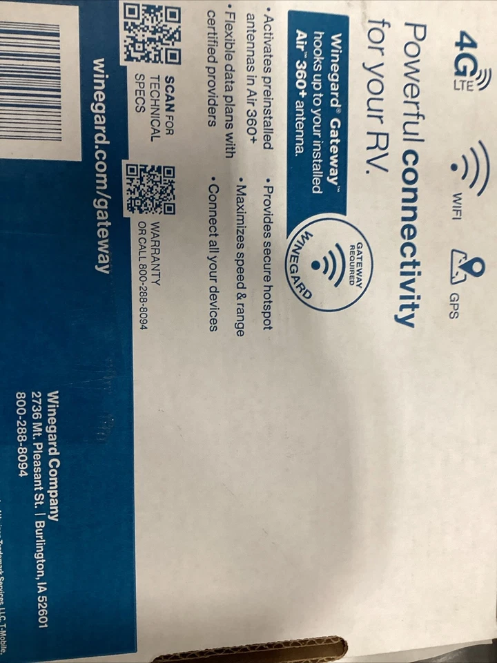 Winegard GW-1000 Gateway 4G LTE WiFi Router for AIR 360+ Antenna - Image 2 of 2