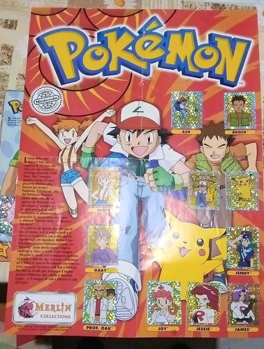 Album Figurine Pokemon 1°ed Merlin Completo Raro + Poster Completo Vedi 24 Foto - Foto 16 di 24