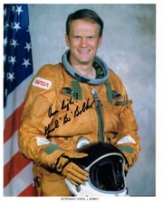 KAROL J. BOBKO signed 8x10 NASA ASTRONAUT litho photo GREAT CONTENT
