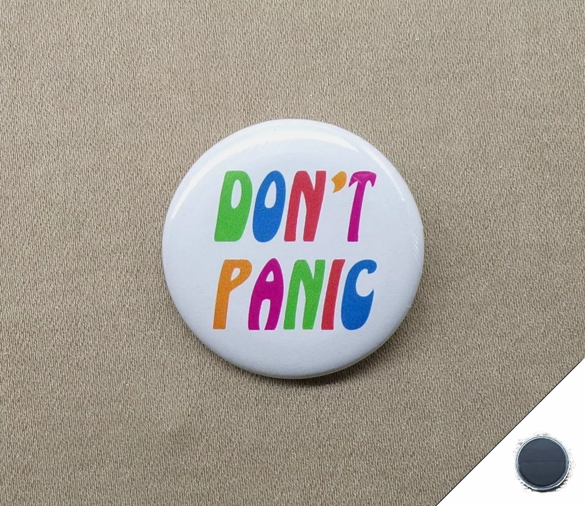 DON'T PANIC 1.25 Magnet Hitchhiker's Guide HHGG Keep Calm Alien Book  Slogan