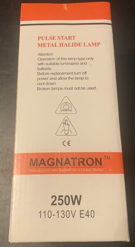Magnatron MP250/U/PS 250w Pulse Start Metal Halide ED28 Mogul lamps - Picture 2 of 3