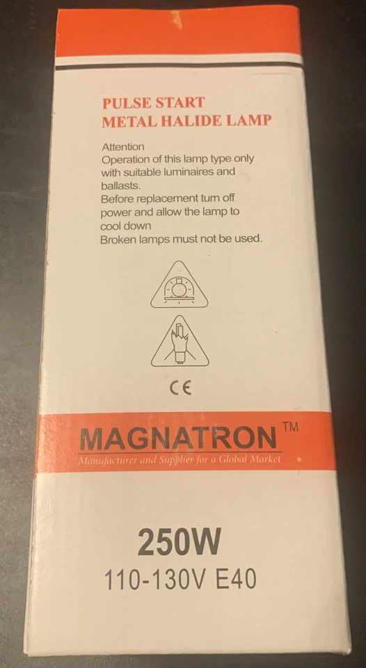 Magnatron MP250/U/PS 250w Pulse Start Metal Halide ED28 Mogul lamps - Image 2 of 3