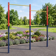 Heavy Duty Outdoor Pull Up Bar Station 5 Adjustable Heights