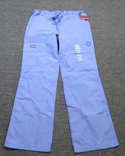 Cherokee Workwear Pants Womens XS Petite Blue Cargo Scrub Drawstring Pockets