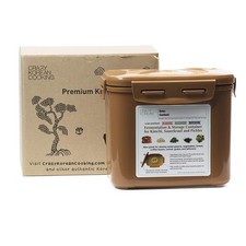 Crazy Korean Cooking Premium Kimchi, Sauerkraut 0.9 Gal (3.4L), Sandy Brown