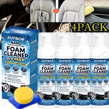 4X Deep Clean Nano Foam Cleaner Multi-Surface Car Interior Cleaner Stain Remover