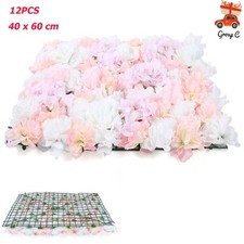 12 Artificial Flower Wall Panel Hydrangea Rose Photo Wall Wedding Home Decor