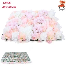 12* Artificial Flower Wall Panel Hydrangea Rose Photo Wall Wedding Home Decor