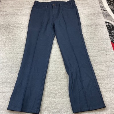 VTG Levis 517 Sta-Prest Pants 36 Blue Disco True Polyester 36x32 Preppy Mens 70s