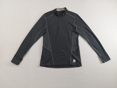 Nike Pro Men Active Top M Black Fleece 1/4 Zip Mock Neck Pullover Performance