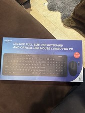 Macally Wired Keyboard and Mouse Combo - Plug  Play USB Keyboard and Mouse Comb