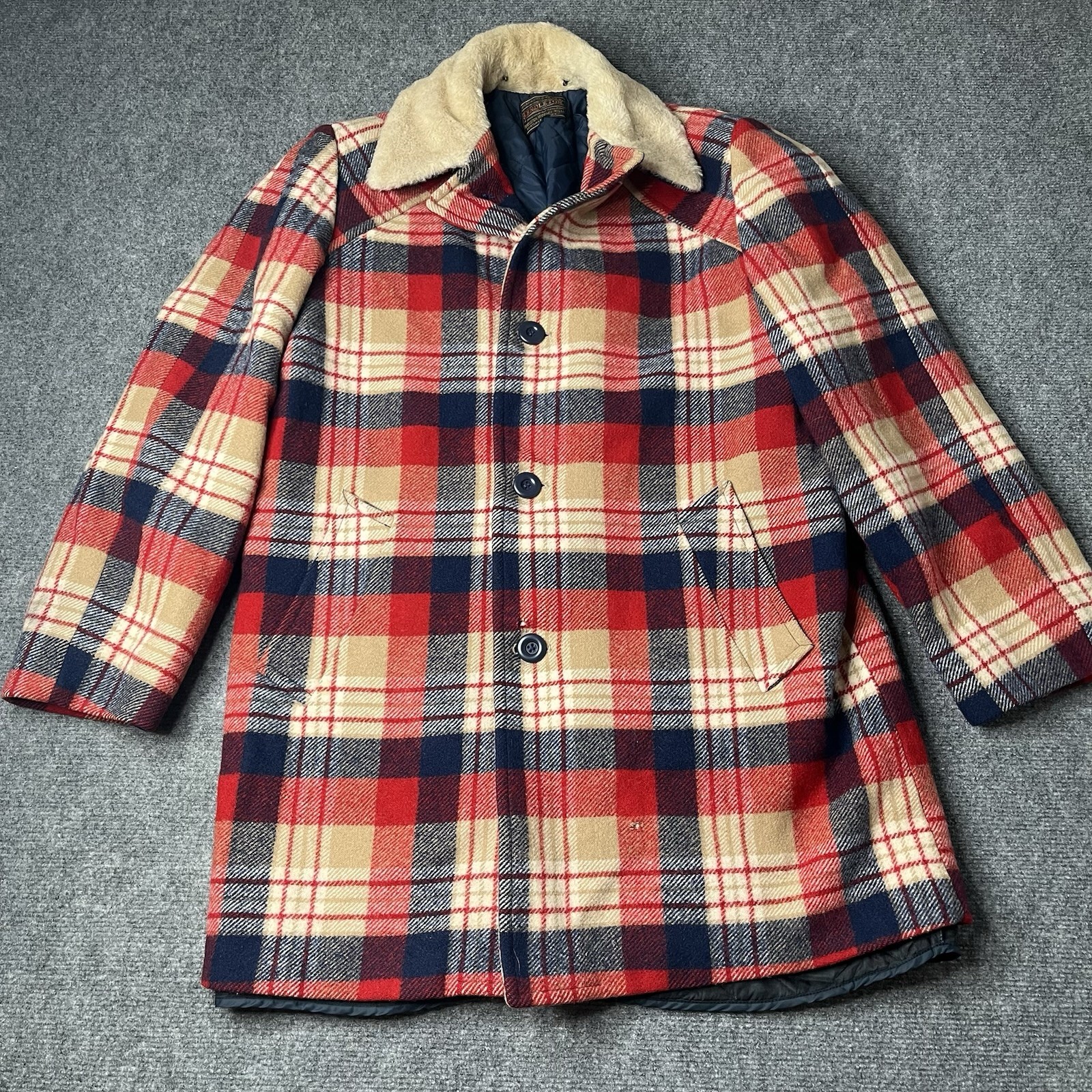 vtg Pendleton Jacket wool Lumberjack Flannel Mens… - image 1