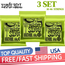 3PACK ERNIE BALL REGULAR SLINKY 10-46 ELECTRIC GUITAR STRINGS 2221 NEW