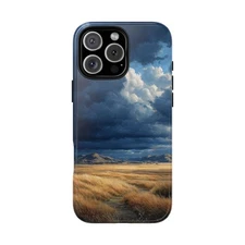 Phone Ink - Custom Case - Prairie Field Storm Clouds