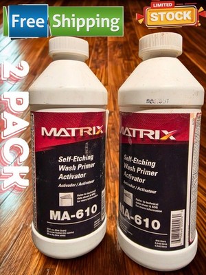 2-Pack Matrix MA-610 Self Etching Wash Primer Activator Quart Bundle