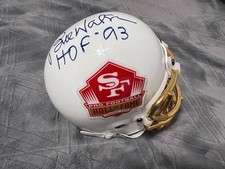 Bill Walsh signed San Francisco 49ers Hall of Fame Mini-helmet - HOF, Raiders