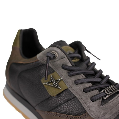 Cetti Herren Leder Schuhe Sneaker C848 negro schwarz ante napa - Picture 2 of 5