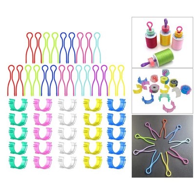 50 Stück Klöppelklemmen Halter Fadenklammern bunt Spule Nähen