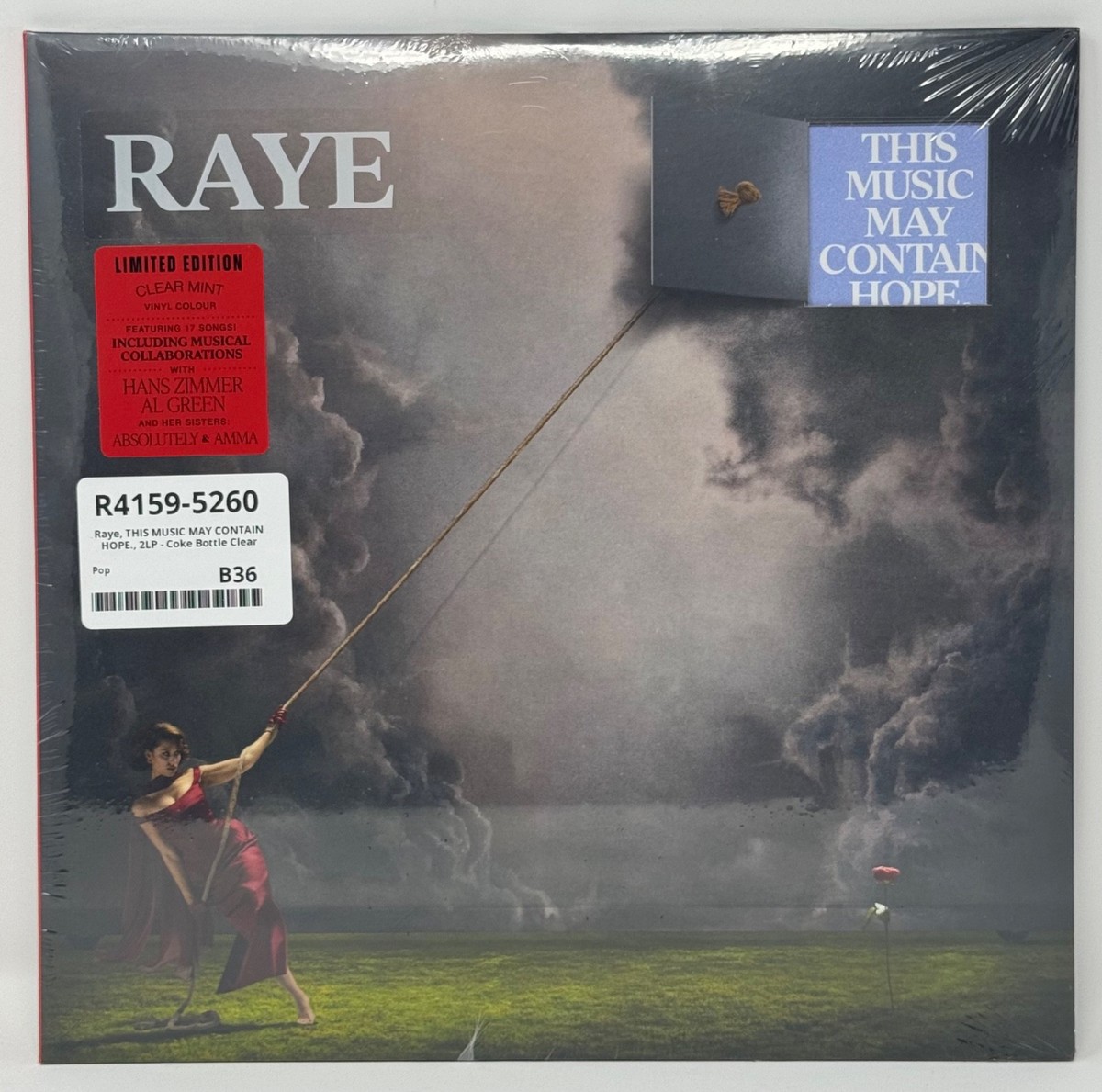 Raye - This Music May Contain Hope Coke Bottle Clear Vinyl Record
