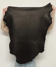 BLACK SHEEPSKIN Leather Hide for Native SCA LARP Crafts Buckskin Clothes Bags