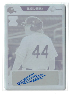 2021 Leaf Pro Set Metal PRINTING PLATE RC AUTO Blaze Jordan Autograph One of 1/1
