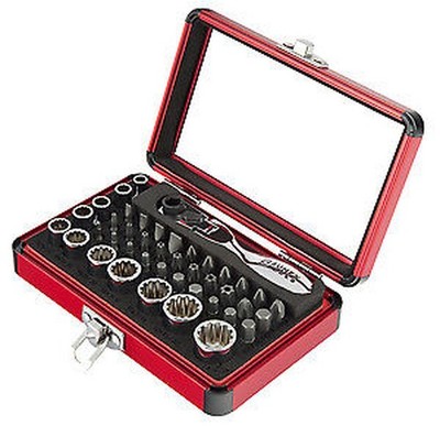 Sunex Tool 9732 44Pc 1/4 '' Dr Mini Doppel Flex Kopf Ratsche W Sockel & Bit Set
