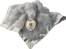 Parents Choice Gray Elephant Plush Baby Lovey Satin Security Blanket Boys Girls
