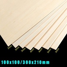 100x100/300x210mm Poplar Wood Sheets Synthetic Plate Thick 3/4/5mm for Model DIY
