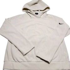 Nike Women's Fleece Therma Dri-Fit Hoodie Light Bone Size Medium CJ5760-008