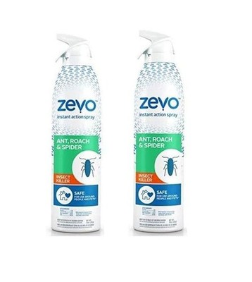 Zevo Roach Ant Spider Insect Killer Spray 10oz 2 Pack Indoor Outdoor Safe