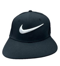 Nike Pro Black Swoosh Sz Youth Small Snapback Hat Cap Green Undervisor Kids