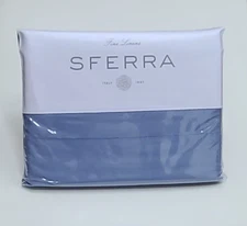 Sferra Matteo King Sheet Set Ocean Cotton Sateen Made In Italy