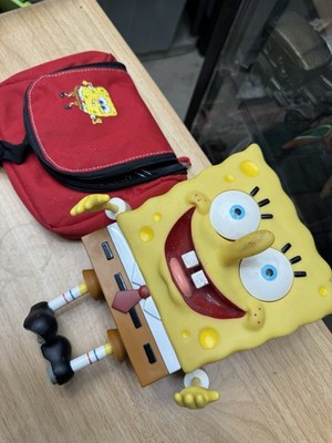 9'' EYE-POPPIN TALKING VIACOM 2002 SPONGEBOB SQUAREPANTS FIGURE W/ A BAG
