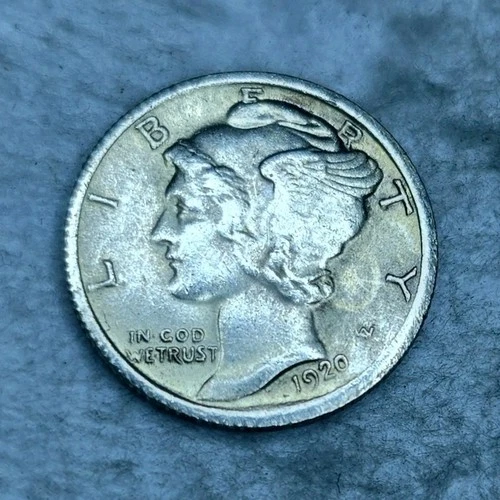 1920 Mercury Dime 10C Silver Circulated US Coin Uncertified Business Strike
