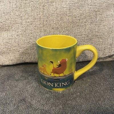 DISNEY Lion King Large Coffee Tea Mug Cup Simba, Timon, Pumba Green Blue Yellow