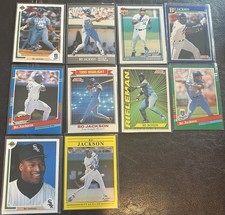 (10) card BO JACKSON 1991 Issued COMBO Group Of Baseball Cards Score Fleer Topps